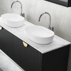 MARLO 1500MM MATTE BLACK WALL HUNG VANITY