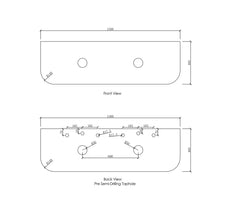 BONDI 1500MM WOODLAND OAK FLUTED CURVE VANITY