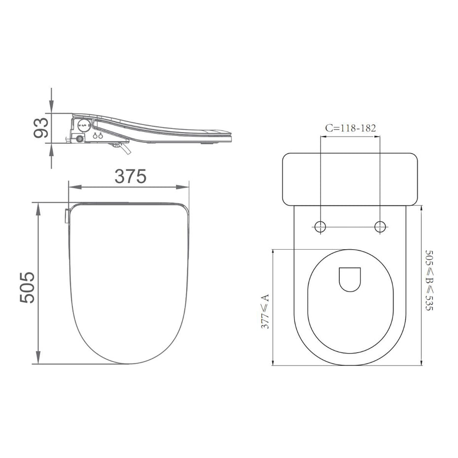 Lafeme Thea Standard Bidet Seat