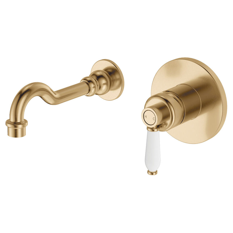 Lillian Wall Basin/Bath Mixer Set