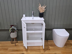 Zara 600mm Hampton Shaker Style Slim Powder room Vanity
