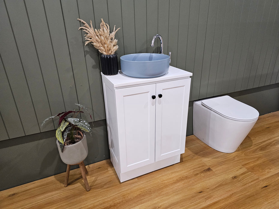 Zara 600mm Hampton Shaker Style Slim Powder room Vanity