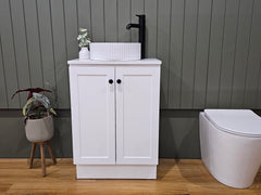 Zara 600mm Hampton Shaker Style Slim Powder room Vanity