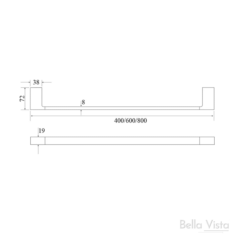 Tiago Single Towel Rail - 800mm
