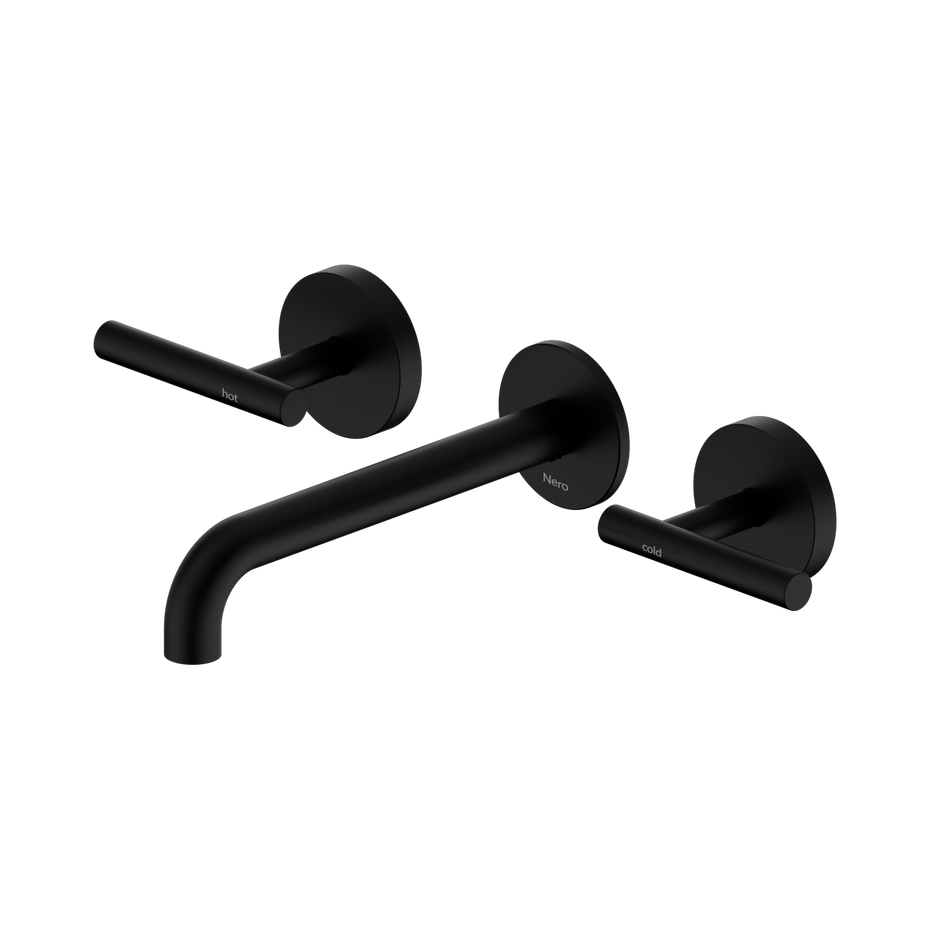 Mecca Lever Wall Basin/Bath Set 185mm Spout