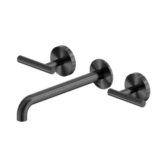 Mecca Lever Wall Basin/Bath Set 220mm Spout