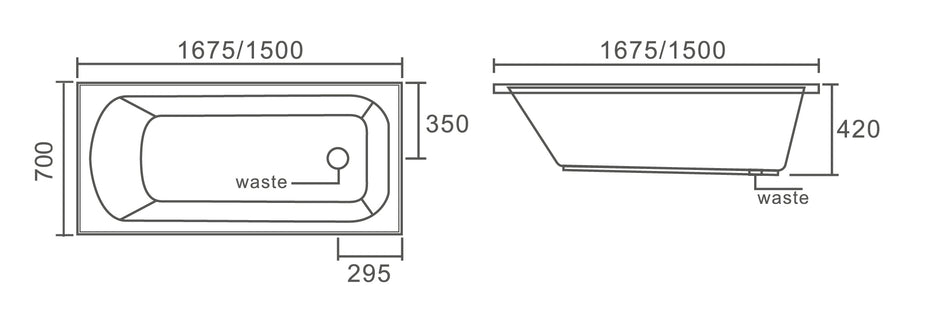 Reno - Inset Bath tub