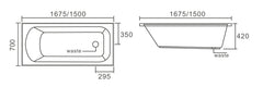 Reno - Inset Bath tub