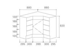"Corner Collection" Freestanding Corner Bathroom Vanity
