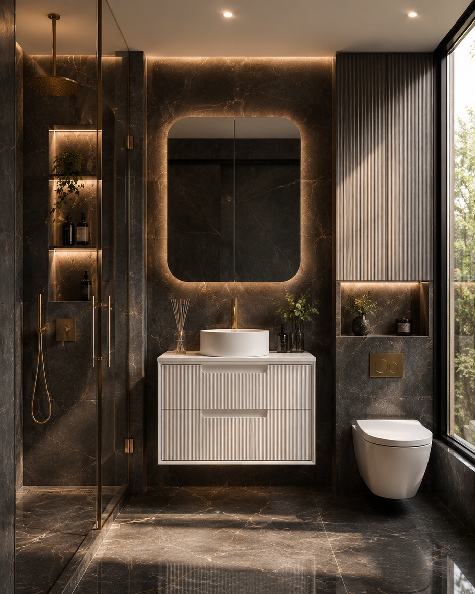 Austin Wall Hung 750mm Fluted Style Bathroom Vanity