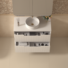 Austin Wall Hung 900mm Fluted Style Bathroom Vanity - NEW ARRIVAL