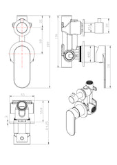 Ayla Shower Mixer Diverter