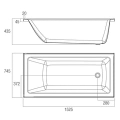 Inset Bath tub - Louve