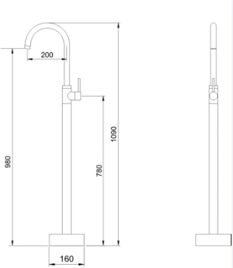 Lantra Freestanding Bath Filler