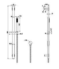 Berlin Multifunction Shower on Rail