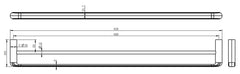 Berlin Double Towel Rail 800mm