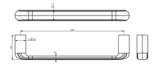 Berlin Guest Towel Bar 250mm