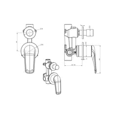 Berlin Wall Mixer with Diverter