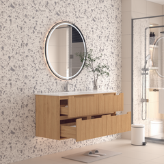 Berlin Wall Hung 1200mm Timber Fluted Vanity