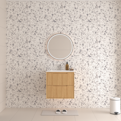 Berlin Wall Hung 600mm Solid timber Fluted Vanity