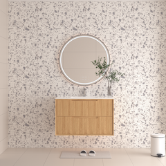 Berlin Wall Hung 900mm Timber Fluted Vanity
