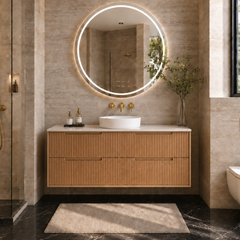 Berlin Wall Hung 1200mm Timber Fluted Vanity