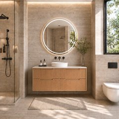 Berlin Wall Hung 1200mm Timber Fluted Vanity