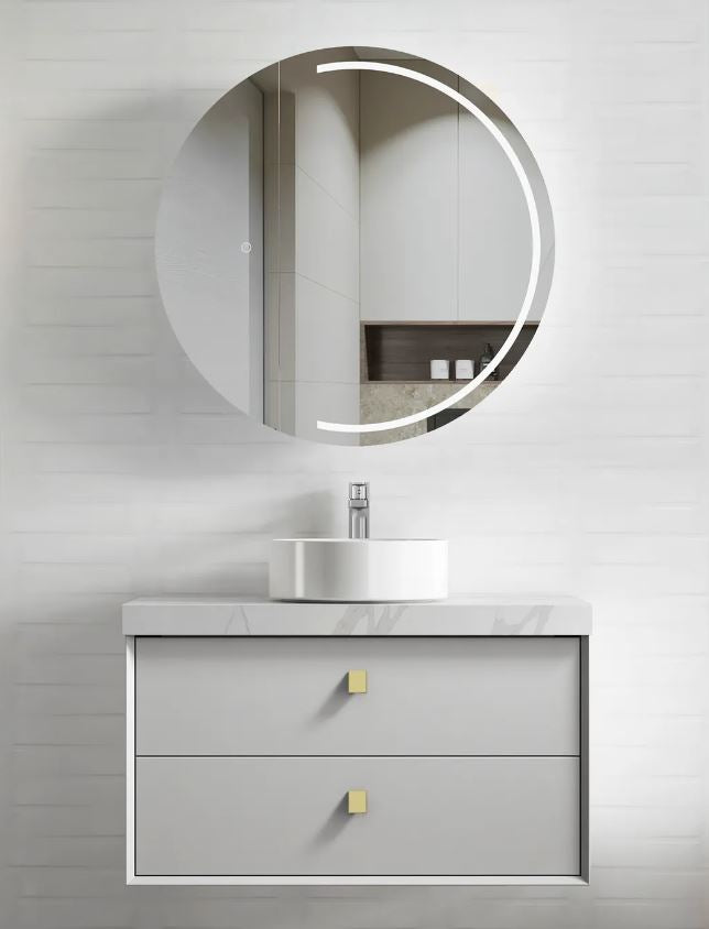 Boston Light Grey Vanity - Cabinet Only