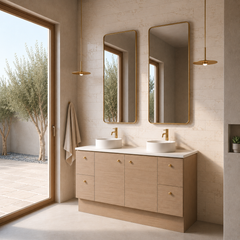 Boston Freestanding 1500mm Double Basin Bathroom Vanity