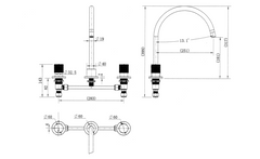 Cadence 1/4 Turn Kitchen Set CAD004