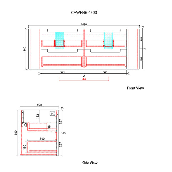 Curva Wall Hung 1500mm