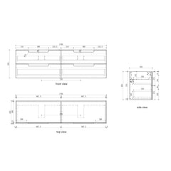 Lovina Wall Hung Vanity - 1800mm
