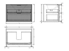 Ariana Wall Hung 750mm Fluted Style Bathroom Vanity