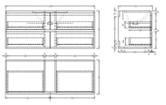 Grove Wall Hung 1200mm Natural Oak Vanity