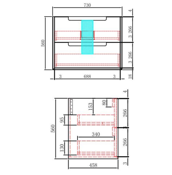 Moreno Wall Hung Vanity 750mm