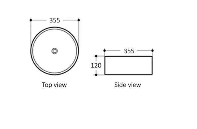 Artis Ultra Slim Round Basin 355mm