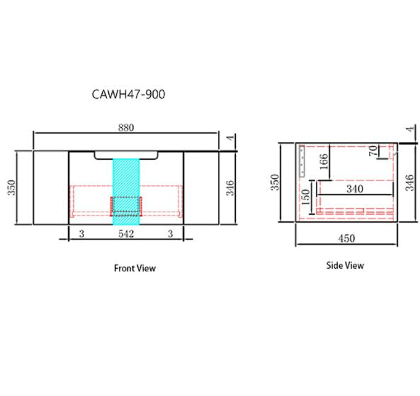 Carita Wall Hung 900mm