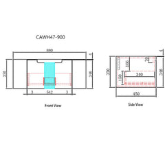 Carita Wall Hung 900mm