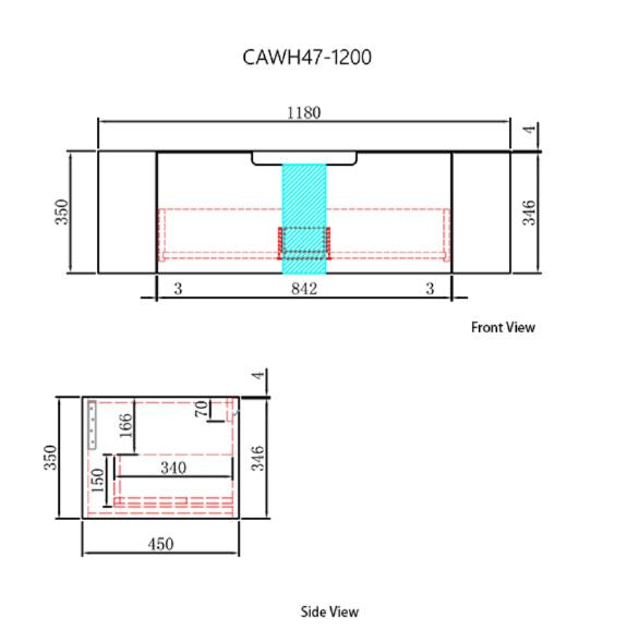 Carita Wall Hung 1200mm