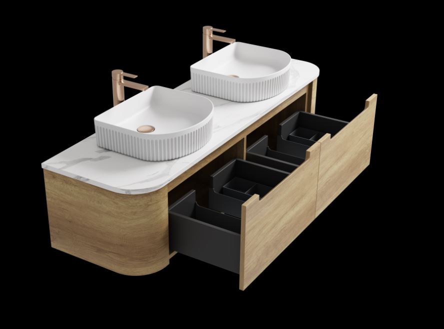 Carita Wall Hung 1500mm Double Basin Only