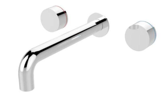 Nero Kara Wall Basin/Bath Set 217mm Spout