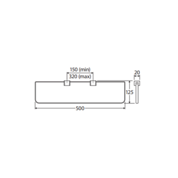 Shower Shelf - 500mm