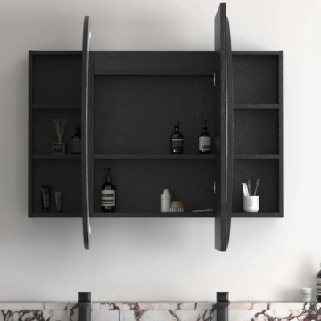 LED Bondi Shaving Cabinet Black Oak - Multiple Sizes Available