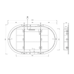 LED Bondi Shaving Cabinet Black Oak - Multiple Sizes Available