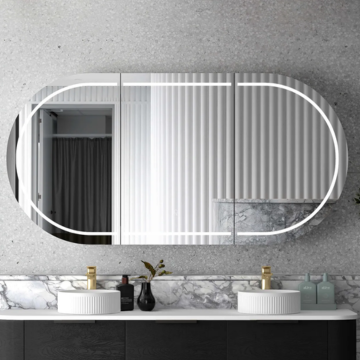 LED Bondi Shaving Cabinet Black Oak - Multiple Sizes Available