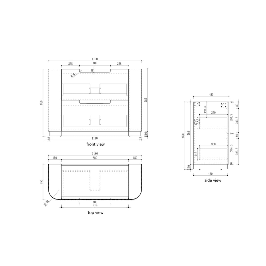 Curva Freestanding 1200mm