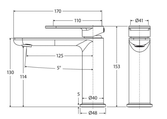 Empire Slim Basin Mixer