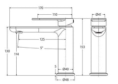 Empire Slim Basin Mixer