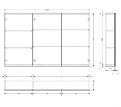 EVA Shaving Cabinet with Side panels