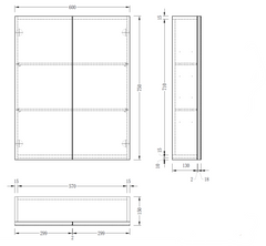 EVA Shaving Cabinet with Side panels